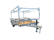 Alcom 6x12 aluminum tandem axle open trailer