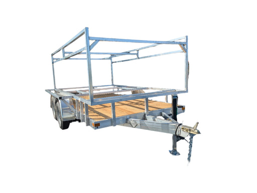 Alcom 6x12 aluminum tandem axle open trailer