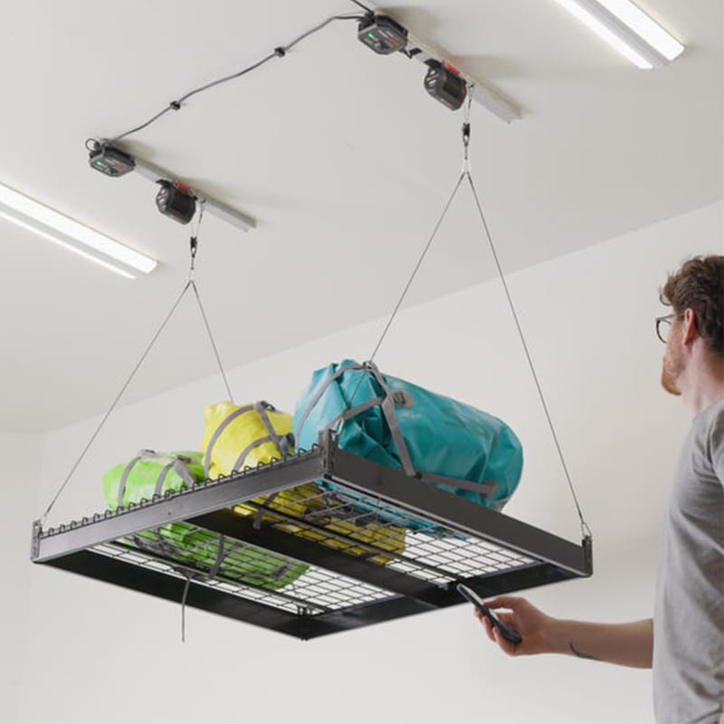 SmarterHome 4ft x 8ft 400lb Platform Storage Lift Bundle