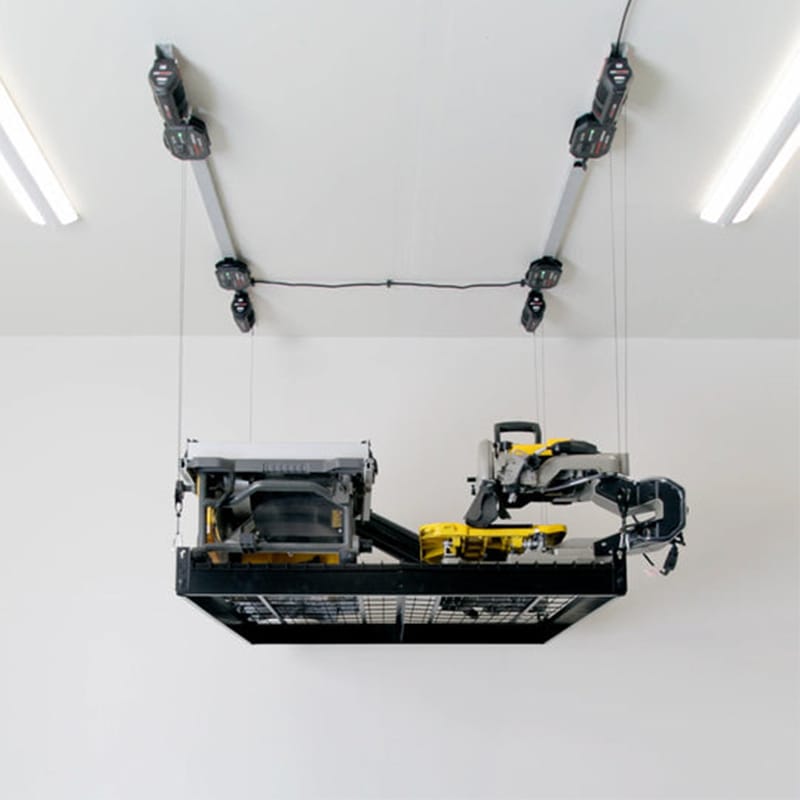 SmarterHome storage lift with integrated safety locks