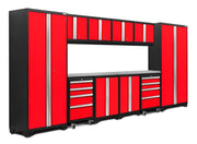 Stainless steel worktop option for NewAge Bold Series garage cabinets