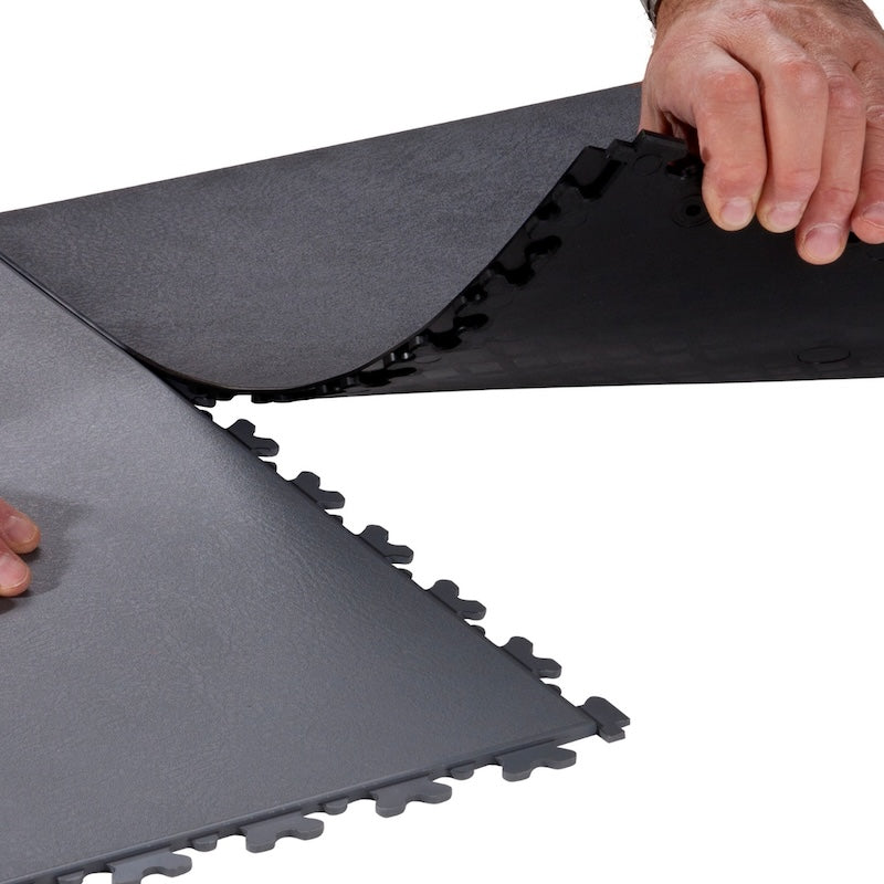 SupraTile Leather Finish PVC Garage Flooring Tiles
