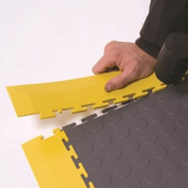 SupraTile Interlocking PVC Edges And Corners For Garage Flooring Tiles