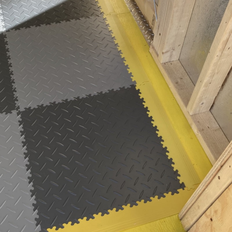 SupraTile Interlocking PVC Edges And Corners For Garage Flooring Tiles
