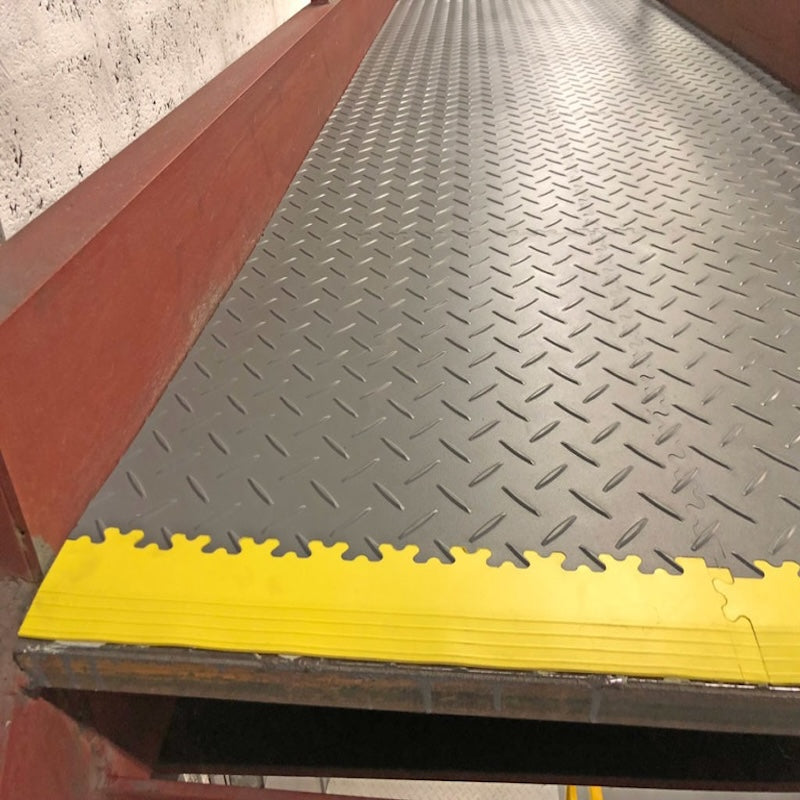 SupraTile Interlocking PVC Edges And Corners For Garage Flooring Tiles