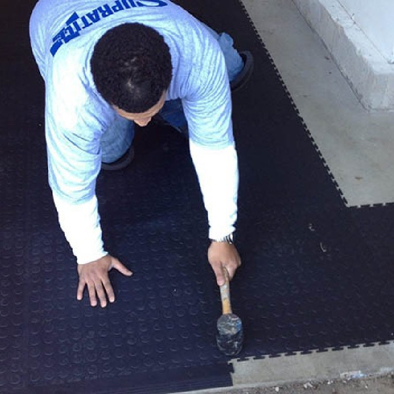 SupraTile Interlocking PVC Edges And Corners For Garage Flooring Tiles