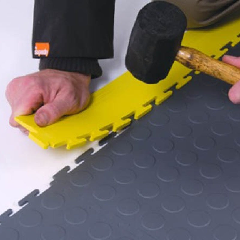 SupraTile Interlocking PVC Edges And Corners For Garage Flooring Tiles