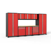 Wall cabinets included in Pro Series 9 Piece garage storage set
