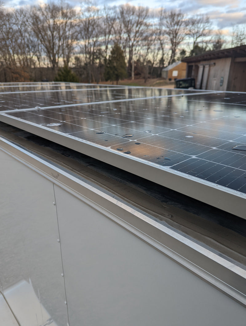 16' Expanded Model Enclosed SOLAR POWERED Offgrid Self-Sufficient Trailer - BASE MODEL w Expanded 10K Split Phase 120V/240V OMO E-Line Inverter + 10.24kWh OMO E-Line Lithium Battery